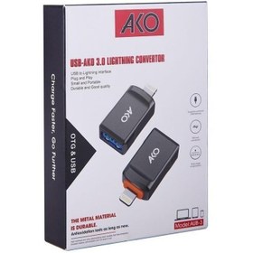 تصویر تبدیل otg آیفون AKO AUB-3 