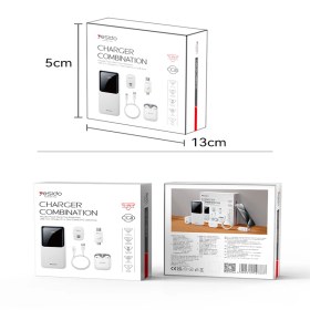 تصویر ست کادویی ۵ در ۱ یسیدو مدل CG10 شامل پاوربانک و ایرپاد 