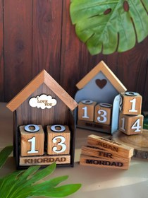 تصویر تقویم چوبی کد۰۰۲۴ - سفید 