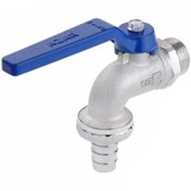 تصویر شیر حیاطی آذر مدل 118-1/2 کروم 