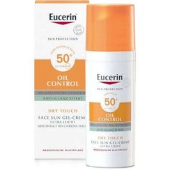 تصویر ژل ضد آفتاب و ضد جوش اوسرین SPF50 مدل OIL CONTROL پوست چرب 50 میل Eucerin Sun Face Oil Control Gel Cream SPF50 50ml