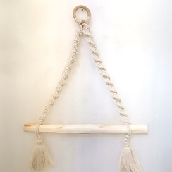 تصویر جا حوله مکرومه | آویز حوله مکرومه کد 2211 