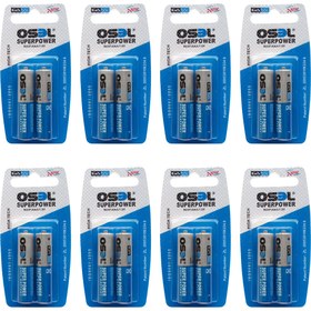 تصویر باتری نیم قلمی اوسل مدل Super Power بسته 16 عددی OSEL Super Power AAA Battery Pack of 16