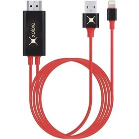 تصویر کابل تبدیل لایتنینگ به HDMI اکسپلور مدل XP-HL3 طول 2 متر 