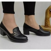 تصویر کفش پاشنه دار زنانه مدل هرمی سایز ۳۷ تا ۴۰ چرم مصنوعی 