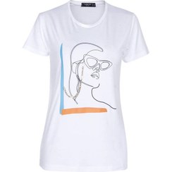تصویر تی شرت آستین کوتاه زنانه زیبو ا ziboo | 049 GLASSES- WHITE ziboo | 049 GLASSES- WHITE