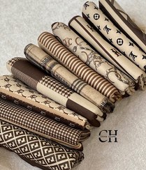 تصویر شال پاییزه مخمل کد SP9 رنگ موکا 