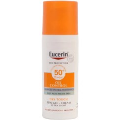 تصویر ضدآفتاب پوست چرب مستعد جوش اوسرین 50 میل eucerin oil ccontrol oily acne prone skin sun protection 50 ml