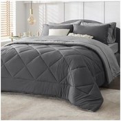 تصویر سرویس خواب تک نفره 4 تکه فرنو طوسی تیره کوکو جم -