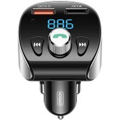 تصویر شارژر فندکی و پخش کننده بلوتوث جویروم Joyroom Shadow Series Wireless MP3 player For Car(Fast Charge) JR-CL02 