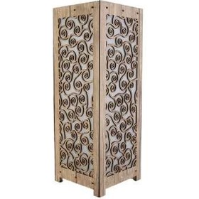 تصویر آباژور چوبی گالری آناهید طرح فرپیچ سایز بزرگ کد 93019 