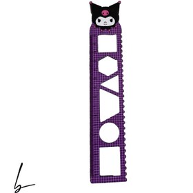 تصویر خط کش کرومی چوبی یک عدد مطابق عکس