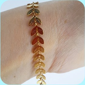 تصویر دستبند زنجیر گندمی 