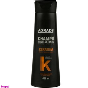 تصویر شامپو کراتینه آگرادو مدل KERATIN حجم 400 میلی لیتر 