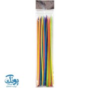 تصویر سیخ چوبی رنگی ۲۵ سانت 