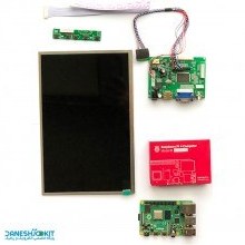 تصویر پک رزبری پای 4 Raspberry Pi و نمایشگر LCD 10.1 inch 