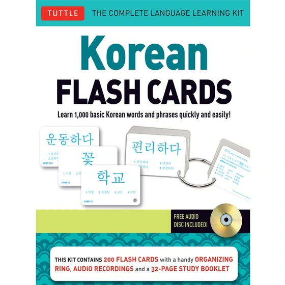  Korean Flash Cards Kit: Learn 1,000 Basic Korean Words