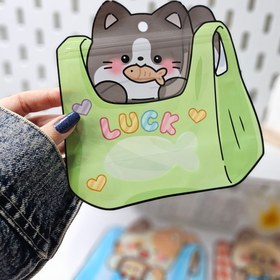 تصویر زیپ کیپ طرح پیشی رنگی 