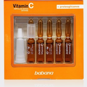 تصویر ویال ویتامین C باباریا Babaria حاوی 5 ویال 2 میل Babaria vitamin C vial contains 5 vials of 2 ml