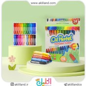 تصویر مداد شمعی 24 رنگ ساده 