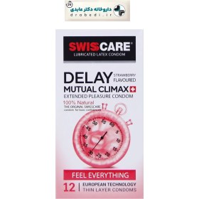 تصویر کاندوم تأخیری 12عددی سوئیس کر Swisscare Delay Mutual Climax 12Numbers