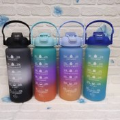 تصویر قمقمه اقتصادی ۳تایی اکرلیک باگنجایش ۳۰۰ میل و ۹۰۰میل و ۲لیتر - چندضلعی 3-Piece Water Bottle Set