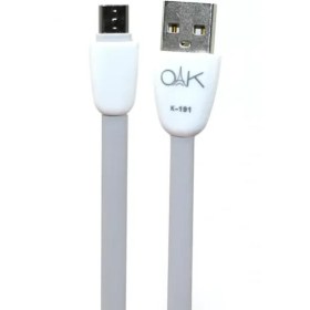 تصویر کابل تبدیل USB به micro-USB برند OAK مدل K-191 طول 1 متر 