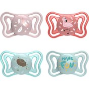 تصویر پستانک 2عددی 6تا16 ماه فیزیو فورما مدل لایت چیکو Chicco Chicco Physio Forma Light 2-Pack Pacifier Flamingo Feather Design (6–16 Months) Code : 7103811