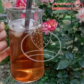 تصویر شربت گل محمدی خانگی بدون افزودنی و رنگ مصنوعی 