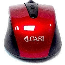تصویر موس بی سیم وایرلس قرمز CASI wireless mouse MW-2.4G 
