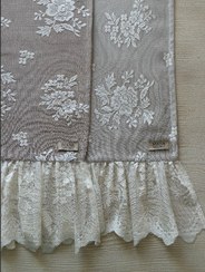 تصویر رانر دانتل لوکس طرح ایکیا (IKEA) – دو لایه ترک در دو رنگ خاکی و قهوه‌ای روشن - ابعاد ۴۵ در ۱۳۰ / قهوه ای روشن 