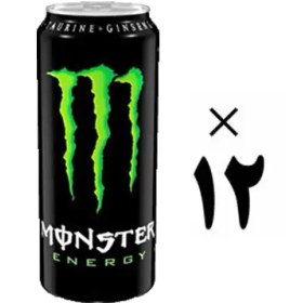 تصویر انرژی زا جینسینگ مشکی مانستر 500 سی سی - باکس 12 عددی Monster Energy - 500m