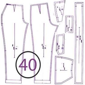 تصویر الگوی شلوار ترک سایز 40 