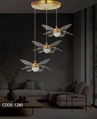 تصویر لوستر سه شعله اس ام دی SMD چند حالته کد 1280 