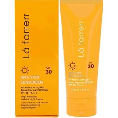 تصویر ضدافتاب بی رنگ لافارر spf30 - پوست خشک 