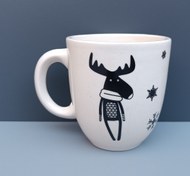 تصویر ماگ طرح گوزن مدل خمره ای