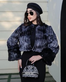 تصویر کت پوستی بدون یقه بدون زیپ فری سایز دو رنگ Pust