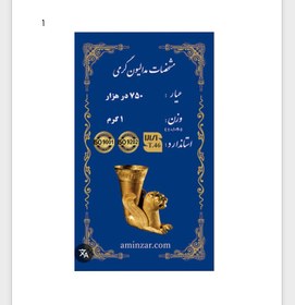 تصویر سکه طلا ۱۸ عیار امین زر 