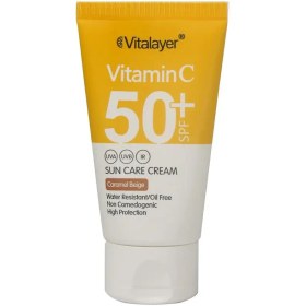 تصویر کرم ضد آفتاب ویتالیر بژ کاراملی SPF 50 حاوی ویتامین C ظرفیت 40 میلی لیتر کرم ضد آفتاب ویتالیر بژ کاراملی SPF 50 حاوی ویتامین C ظرفیت 40 میلی لیتر