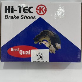 تصویر لنت ترمز عقب پژو ۴۰۵ برند های تک اهرم طلایی Hi tec