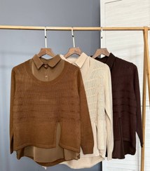 تصویر شومیز بافت و ساتن 