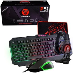 تصویر باندل گیمینگ فن تک Fantech 5in1 Gaming Combo P51 Fantech 5in1 Gaming Combo P51