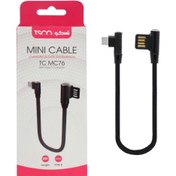 تصویر کابل تبدیل USB به USB-C تسکو مدل TC MC76 طول0.2 متر - مشکی / 6 ماهه توسن سیستم 