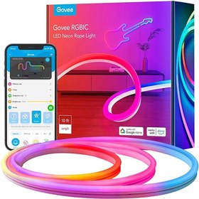 تصویر ریسه ی نئون فلکسی 3 متری گووی مدل Govee RGBIC LED Neon Rope Light 