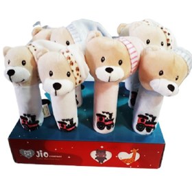 تصویر جغجغه سوسیسی فشاری طرح سگ 