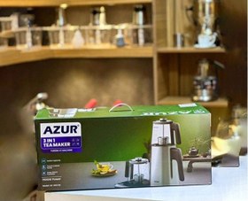 تصویر چای ساز آزور مدل AZ-684TM ظرفیت ۱.۷ لیتر با کتری استیل ضد زنگ 