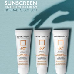 تصویر ضدآفتاب رنگی پوست خشک درماتیپیک - رزبژ SUNSCREEN TINTED HYDRA CREAM