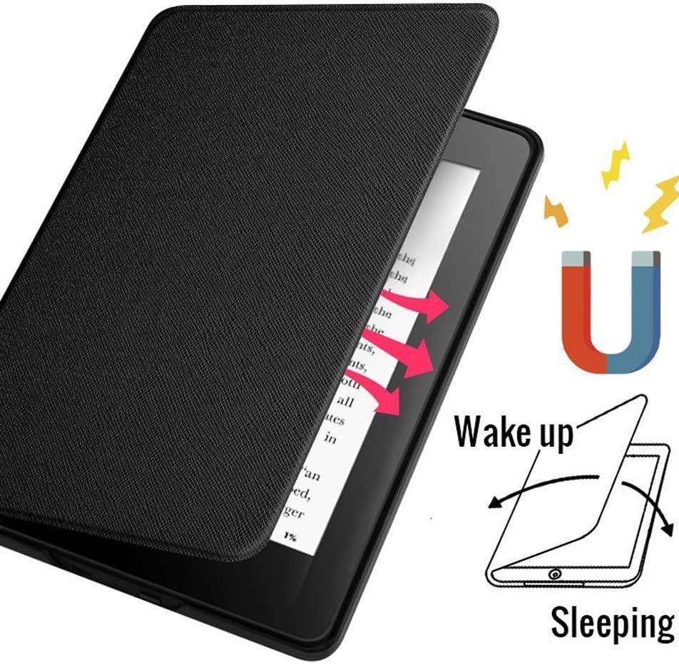 Case Fits  6 Kindle 8th Generation [2016 Release,Model:  SY69JL]-Smart Auto Sleep/Wake, Light Thin Cross Pattern PU Leather Cover