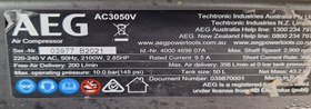 تصویر کمپرسور باد کمپرسور هوا پمپ باد برقی AEG ac3050v AEG AC3050V