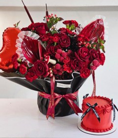 تصویر گل و کیک رز 